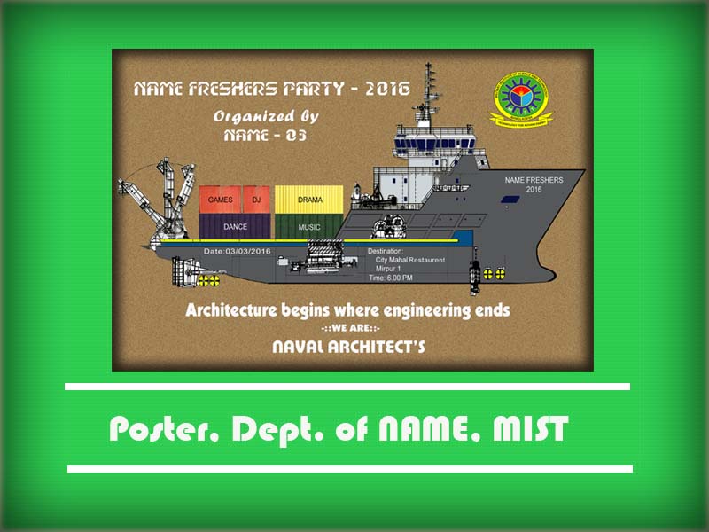 Poster, Dept. of NAME, MIST